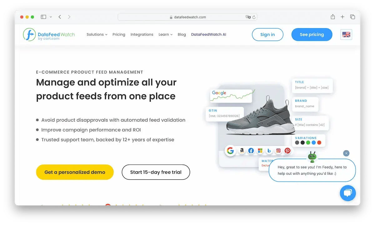 Top Channable alternatieven - DataFeedWatch
